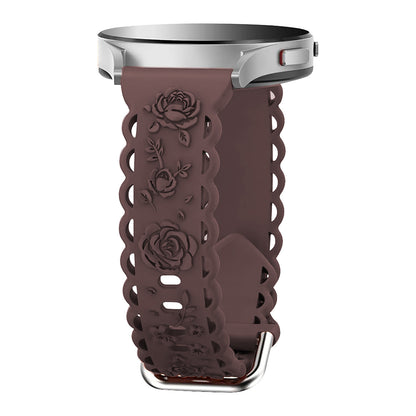 Suitable for 20mm flat silicone strap with hollowed out rose style strap