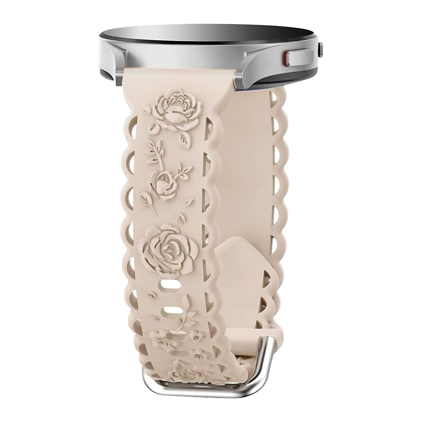 Suitable for 20mm flat silicone strap with hollowed out rose style strap